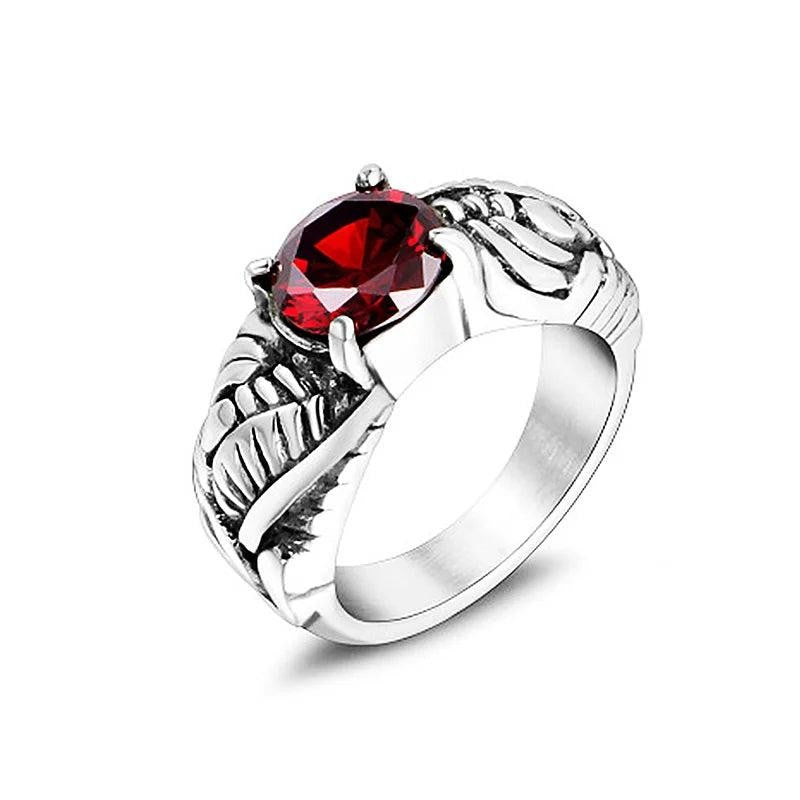 TOGA PULLACN Stainless Steel Egyptian Ankh Cross Finger Rings Punk Jewelry for M