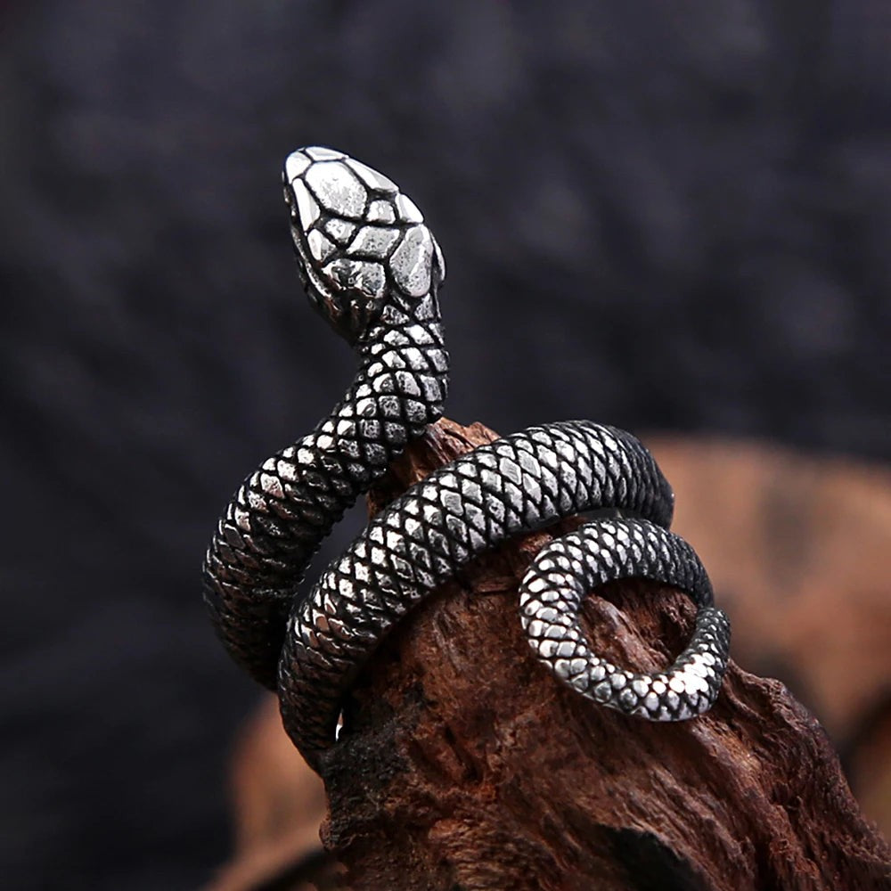 Vintage Snake Ring Stainless Steel – Punk Biker Hip Hop Animal Ring Unisex