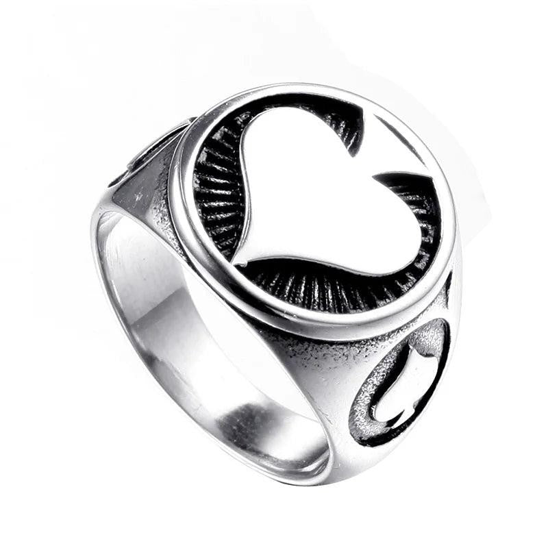 1️⃣ Simple Stainless Steel Ring Punk Hip Hop Biker Ring Men Women