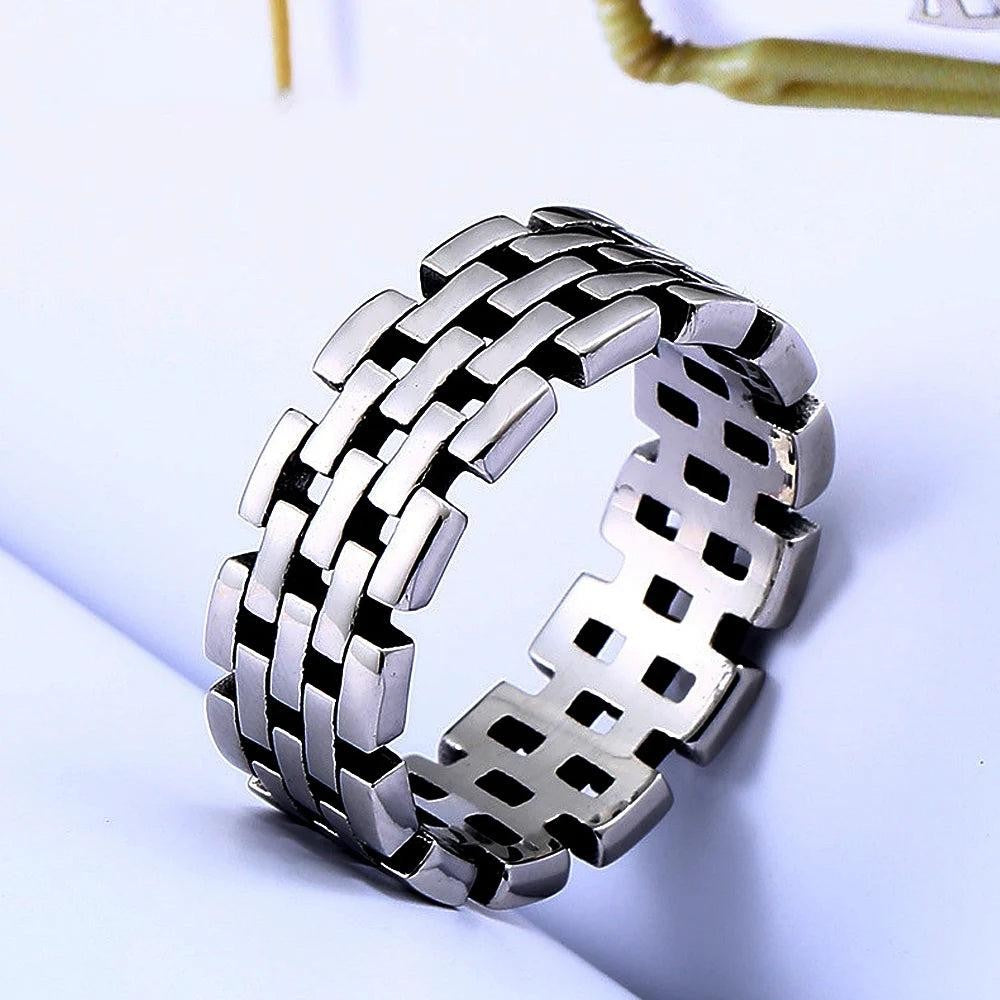 316L Stainless Steel Punk Square Flat Top Signet Ring Unisex Jewelry Gift for Me