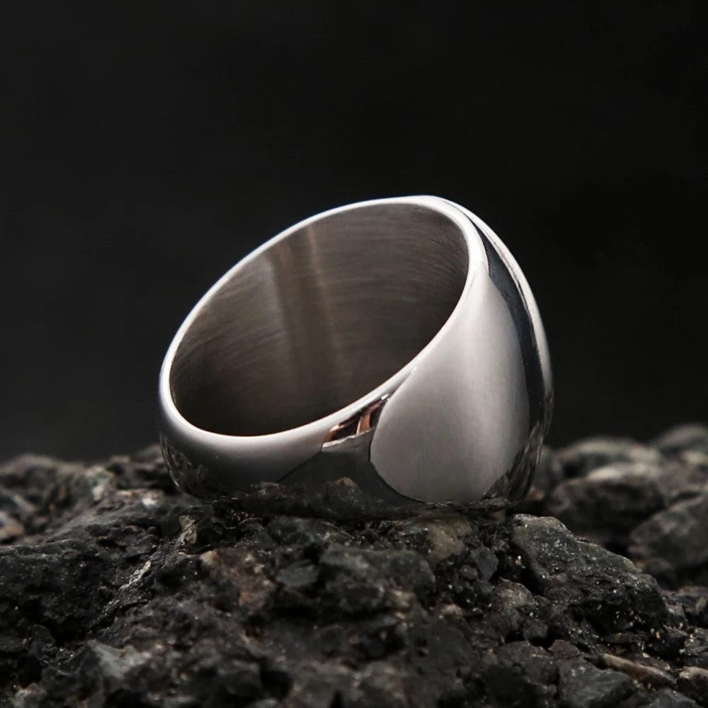 Cross of Lorraine Ring Stainless Steel – Classic Catholic Signet Ring Unisex