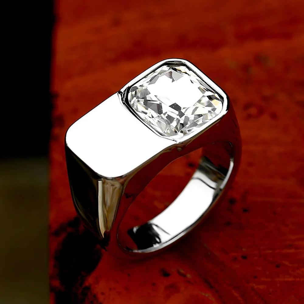 1️⃣ Simple Stainless Steel Ring Punk Hip Hop Biker Ring Men Women