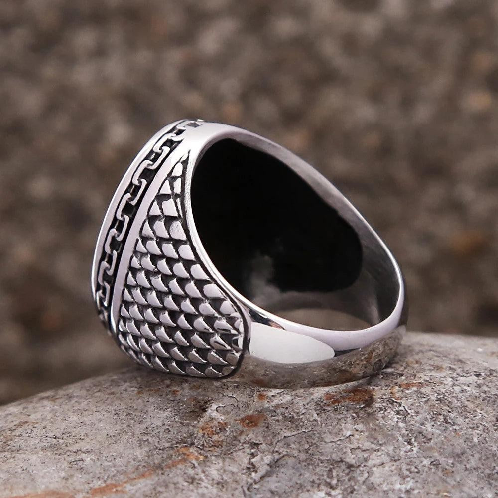 Stainless Steel Christian Cross Ring Punk Biker Religious Ring Men Women