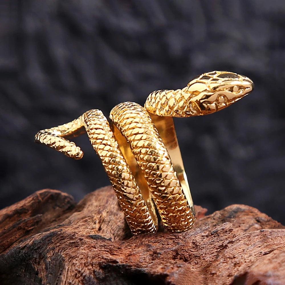 Vintage Snake Ring Stainless Steel – Punk Biker Hip Hop Animal Ring Unisex
