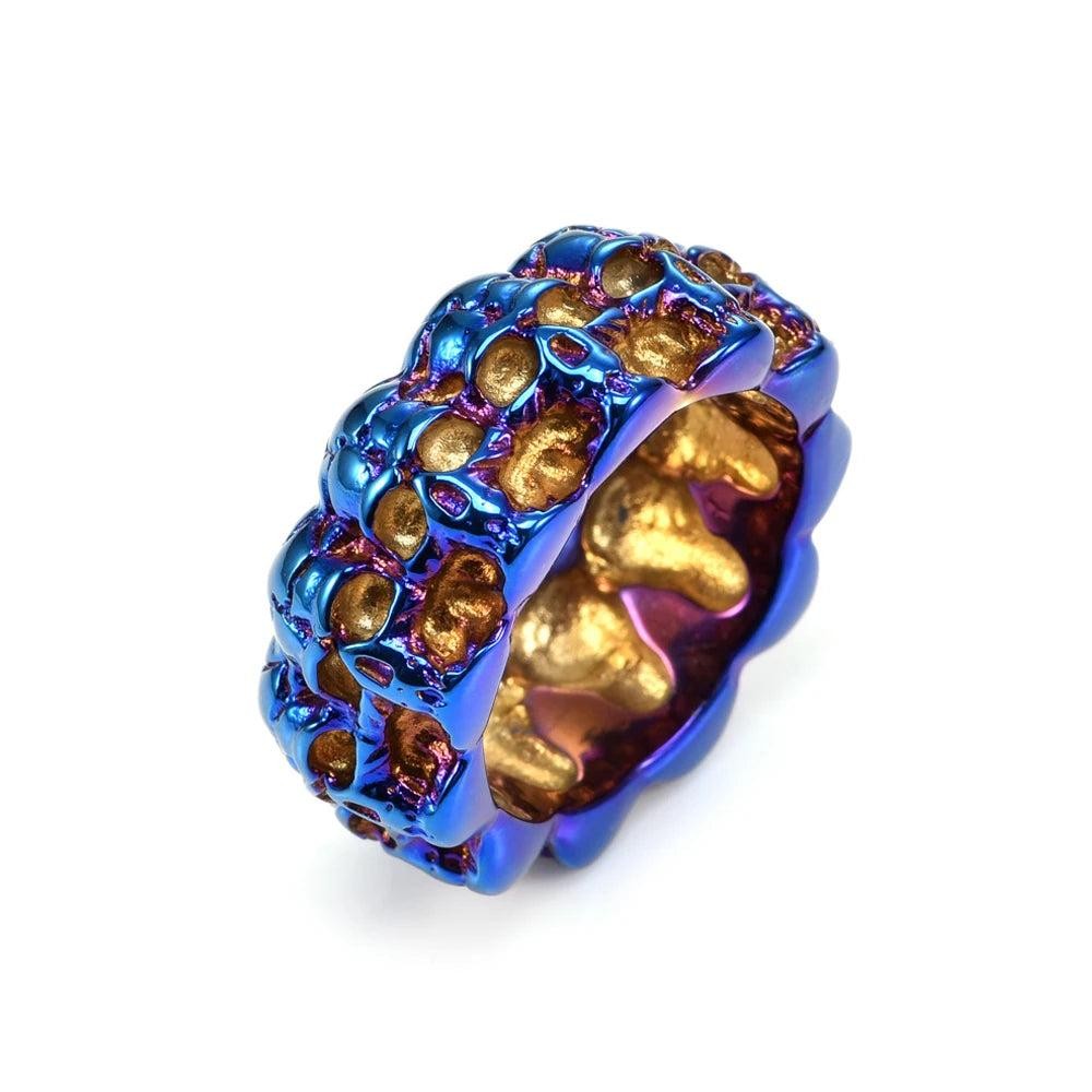 Vintage Skull Ring 316L Stainless Steel – Punk Hip Hop Skull Ring for Men Women