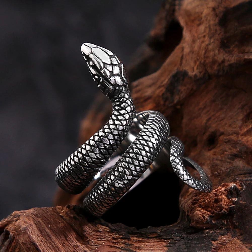 Vintage Snake Ring Stainless Steel – Punk Biker Hip Hop Animal Ring Unisex