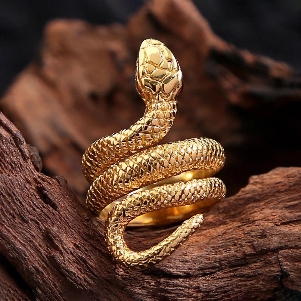 Vintage Snake Ring Stainless Steel – Punk Biker Hip Hop Animal Ring Unisex