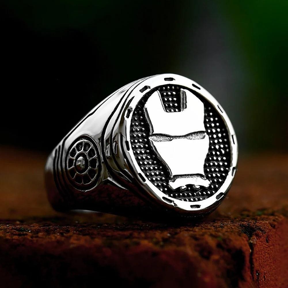 1️⃣ Movie Mask Ring 316L Stainless Steel Gothic Punk Biker Ring Men