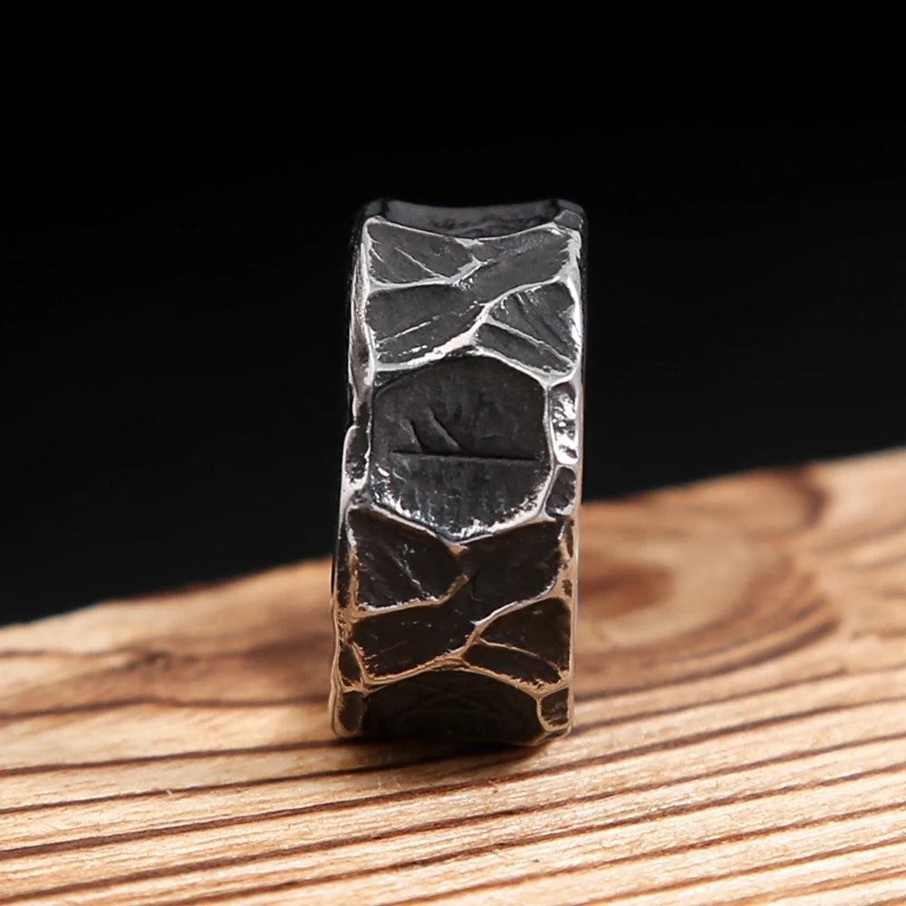 Nordic Viking Rune Ring – Vintage Stainless Steel Amulet Ring for Men Women