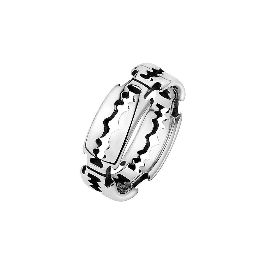 1️⃣ Simple Stainless Steel Ring Punk Hip Hop Biker Ring Men Women