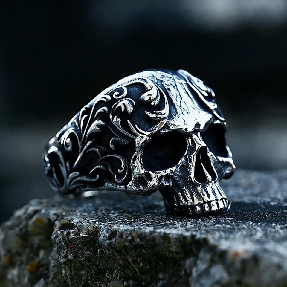 316L Stainless Steel Smile Cry Face Ring Punk Couple Ring Men Women