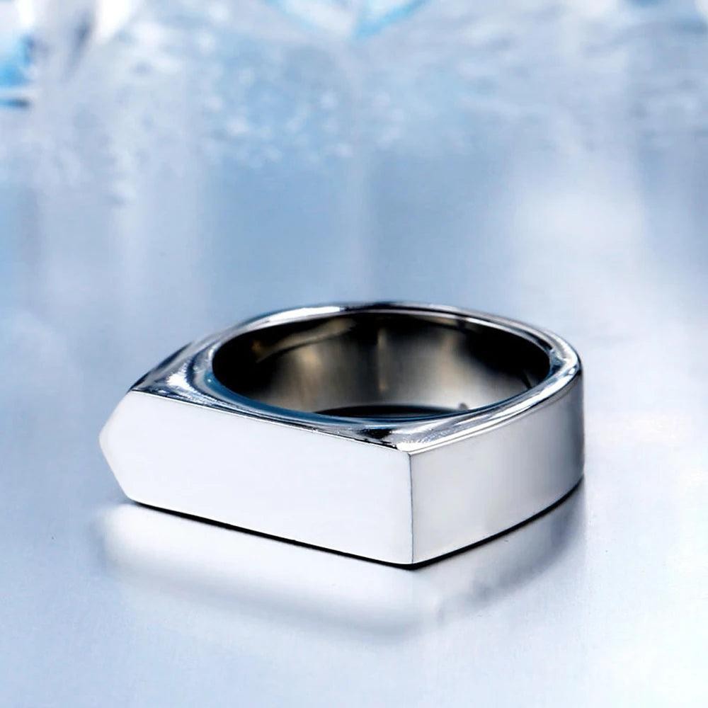 1️⃣ Simple Stainless Steel Ring Punk Hip Hop Biker Ring Men Women