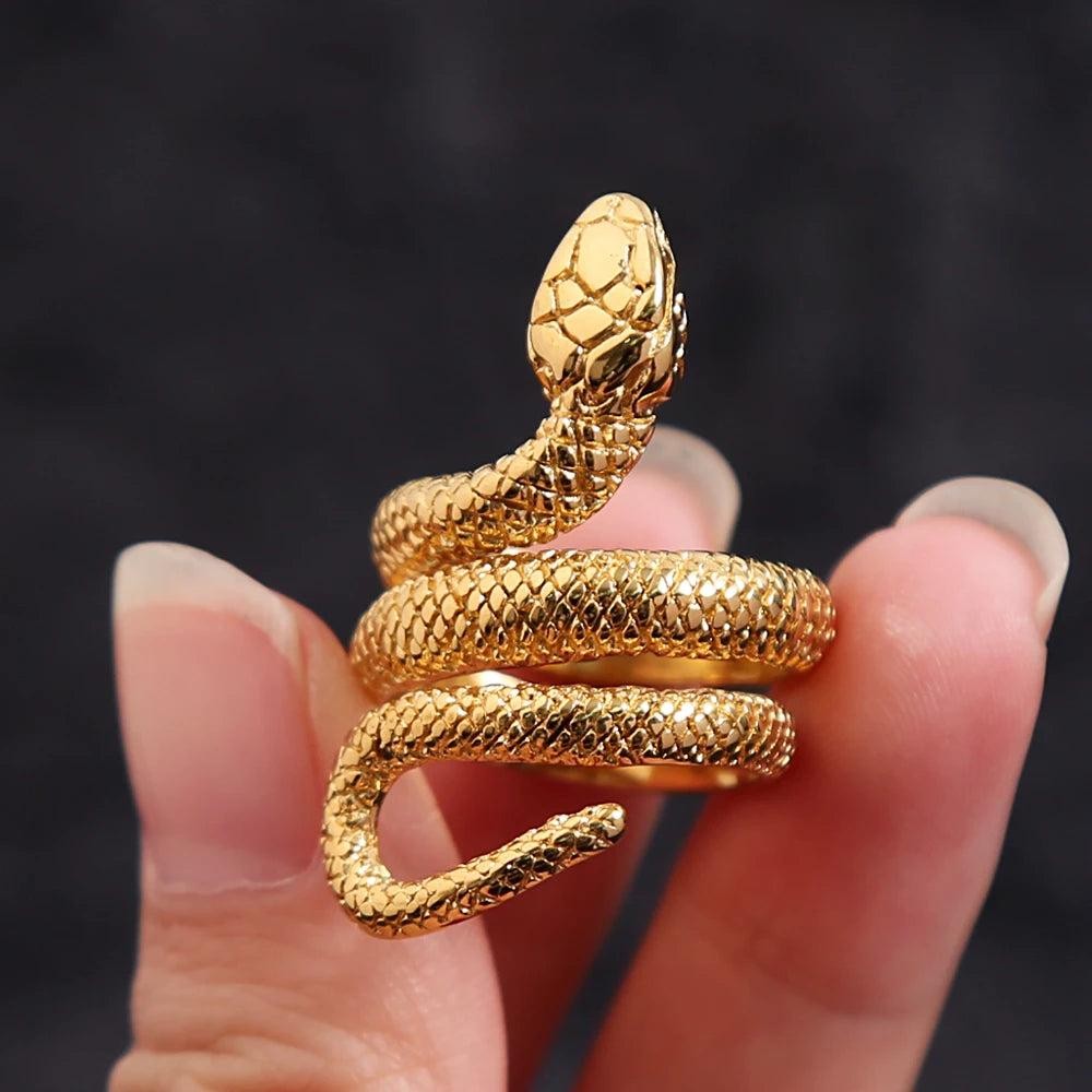 Vintage Snake Ring Stainless Steel – Punk Biker Hip Hop Animal Ring Unisex