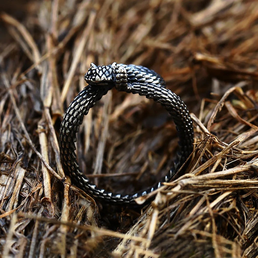 Vintage Cobra Rattlesnake Ring 316L Stainless Steel – Animal Ring Unisex