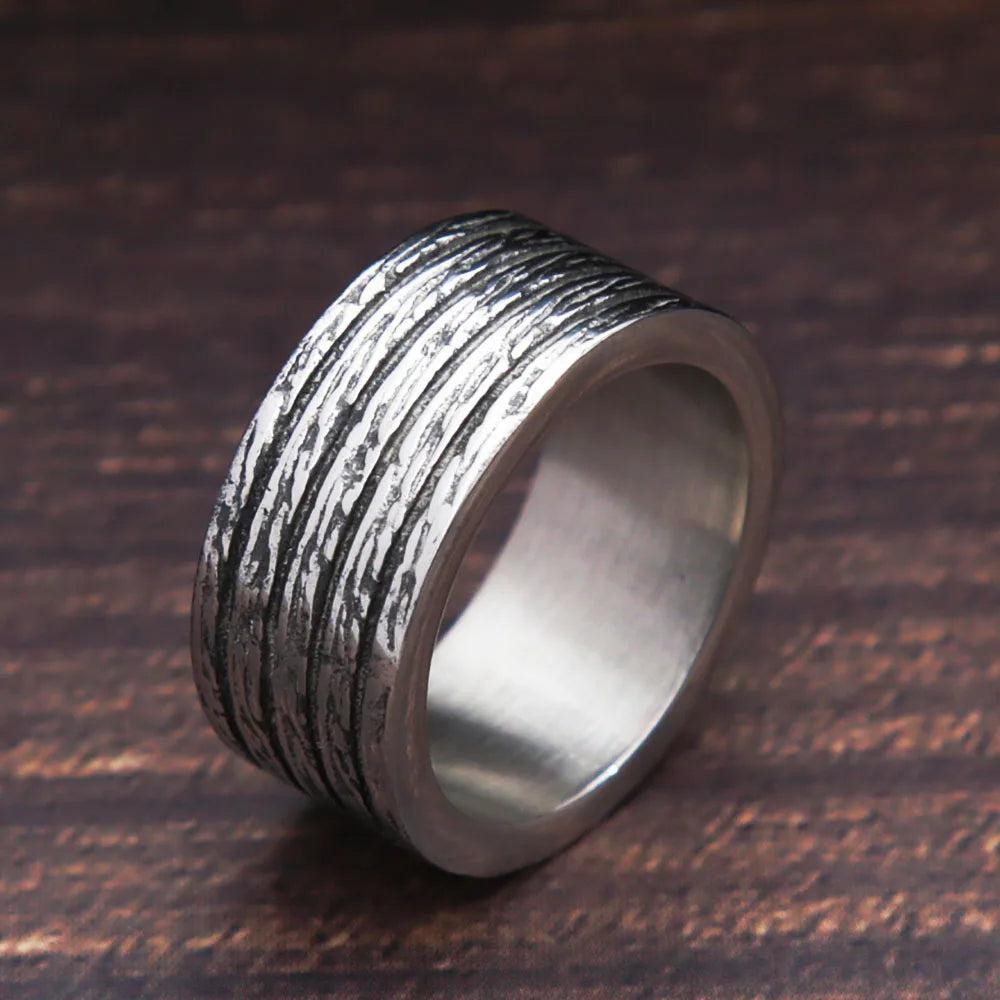 1️⃣ Simple Stainless Steel Ring Punk Hip Hop Biker Ring Men Women