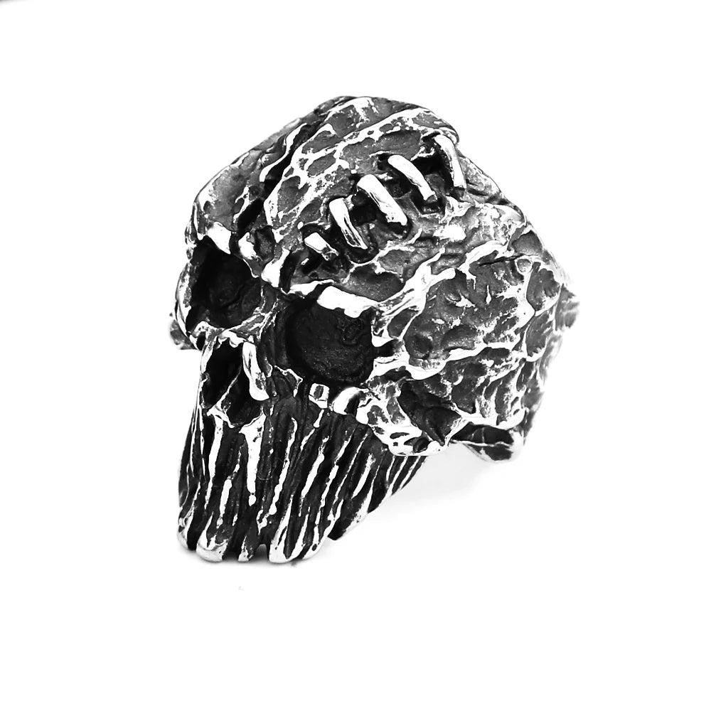 TOGA PULLACN Stainless Steel Egyptian Ankh Cross Finger Rings Punk Jewelry for M