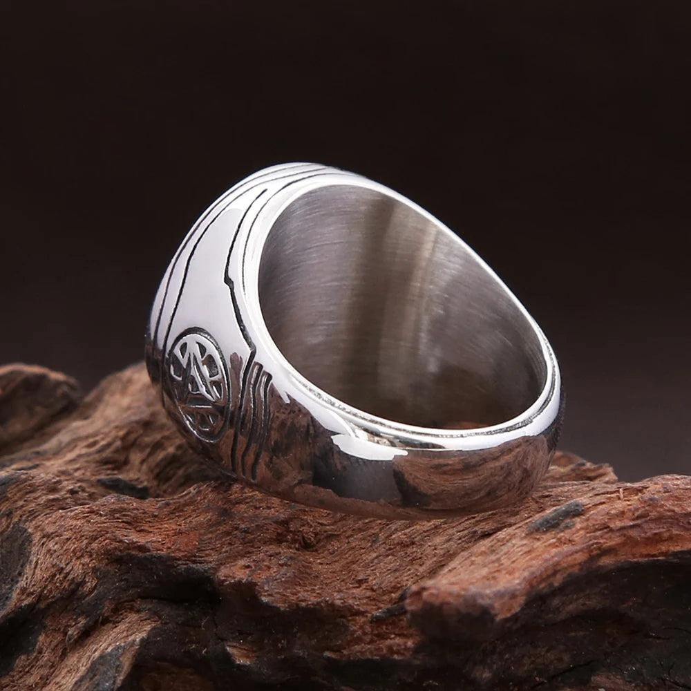 1️⃣ Movie Mask Ring 316L Stainless Steel Gothic Punk Biker Ring Men