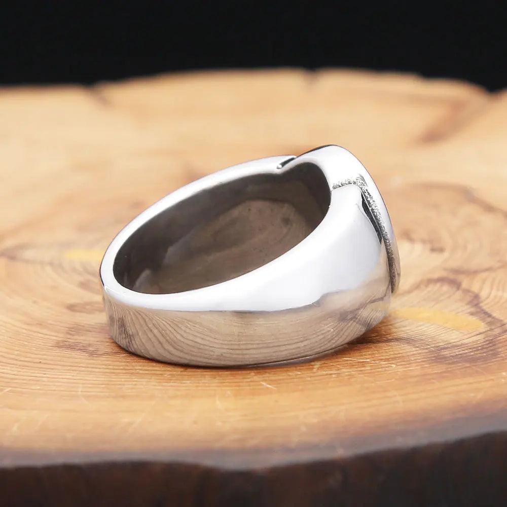 1️⃣ 8 Ball Ring Stainless Steel Billiard Punk Hip Hop Ring Men Women