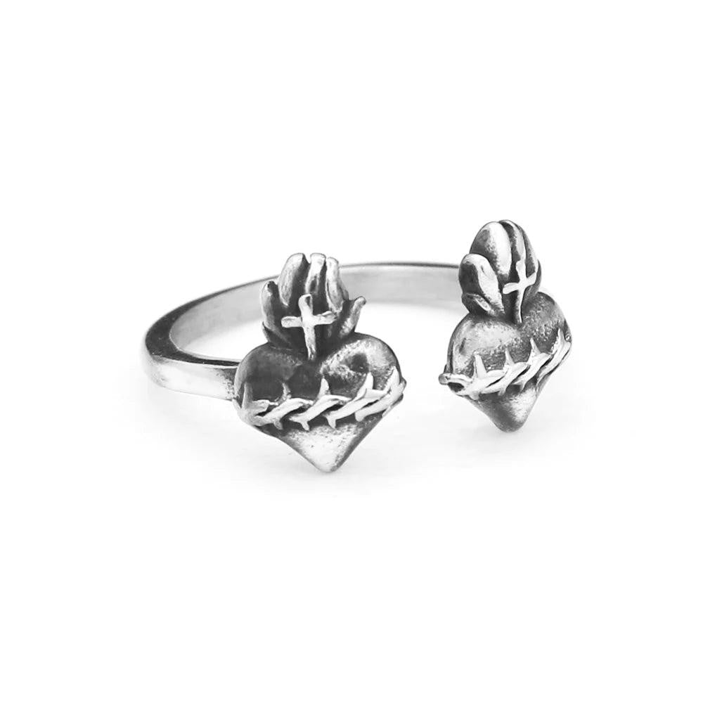 2️⃣ Creative Pattern Ring Stainless Steel Punk Fashion Ring Men Women