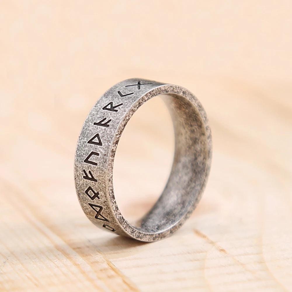 Stainless Steel Viking Valknut Rune Ring Nordic Odin Amulet Ring Men Women