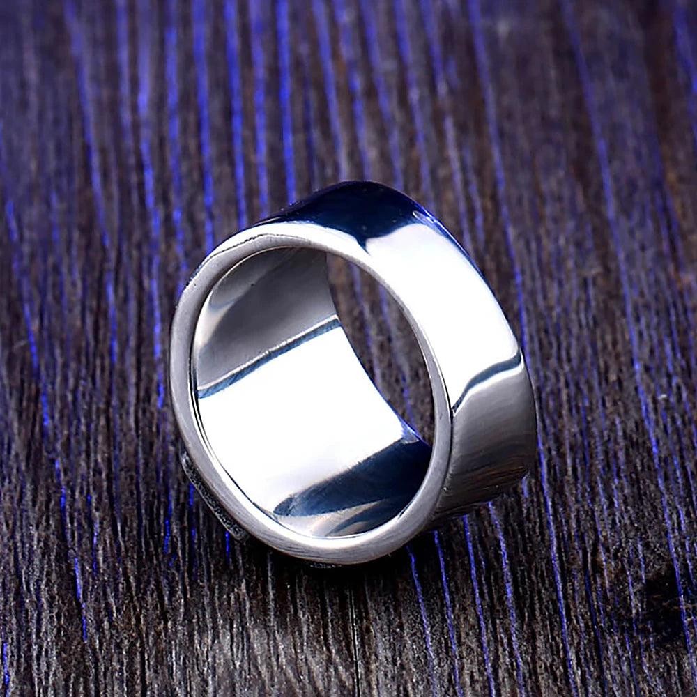 1️⃣ Celtic Knot Ring Blue Green Stone 316L Stainless Steel Nordic Ring