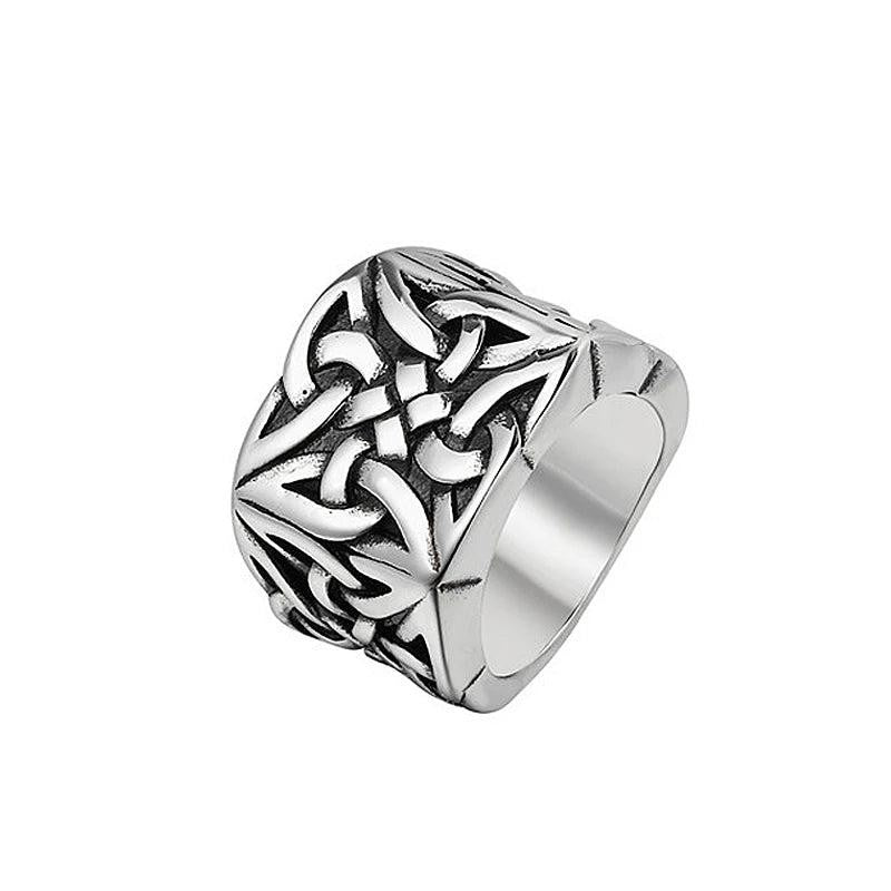 TOGA PULLACN Stainless Steel Egyptian Ankh Cross Finger Rings Punk Jewelry for M