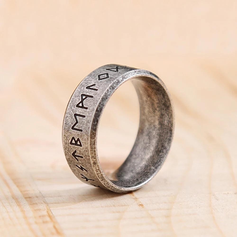 Stainless Steel Viking Valknut Rune Ring Nordic Odin Amulet Ring Men Women