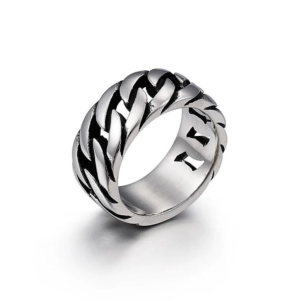 Polished 316L Stainless Steel Square Finger Rings for Men Women Wedding Party Je