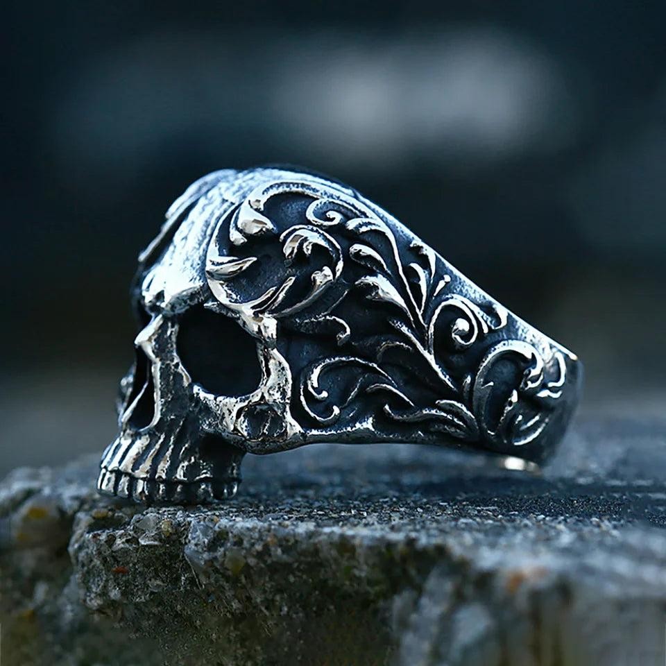 316L Stainless Steel Smile Cry Face Ring Punk Couple Ring Men Women