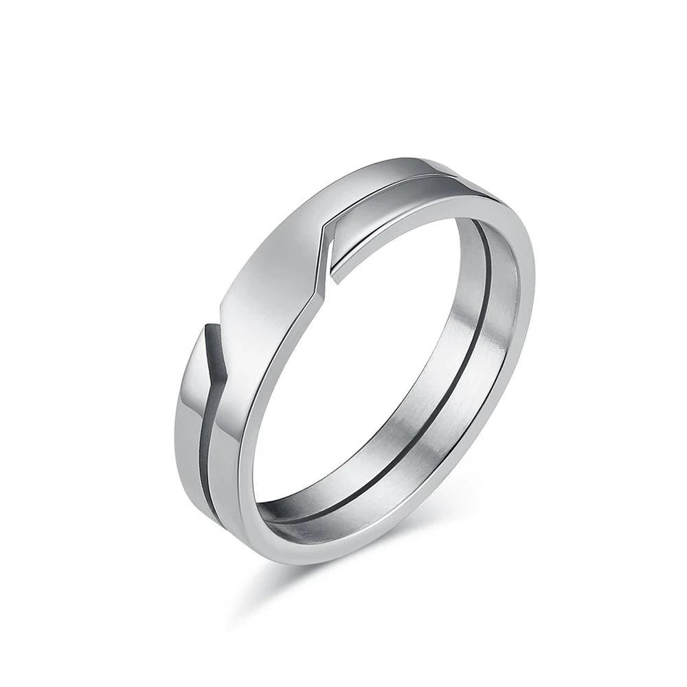 1️⃣ Simple Stainless Steel Ring Punk Hip Hop Biker Ring Men Women