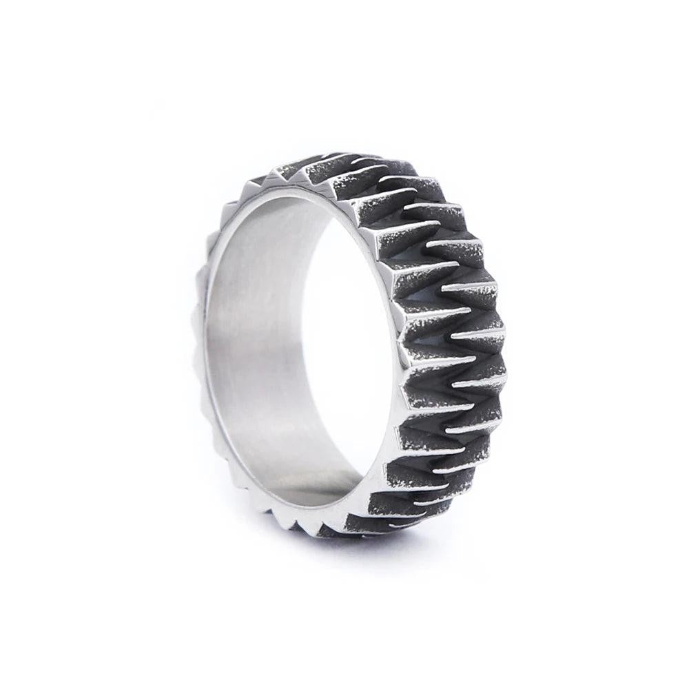 1️⃣ Simple Stainless Steel Ring Punk Hip Hop Biker Ring Men Women