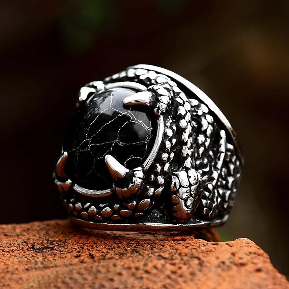 1️⃣ Jason Mask Ring Punk Horror Stainless Steel Biker Ring for Men Black Retro J