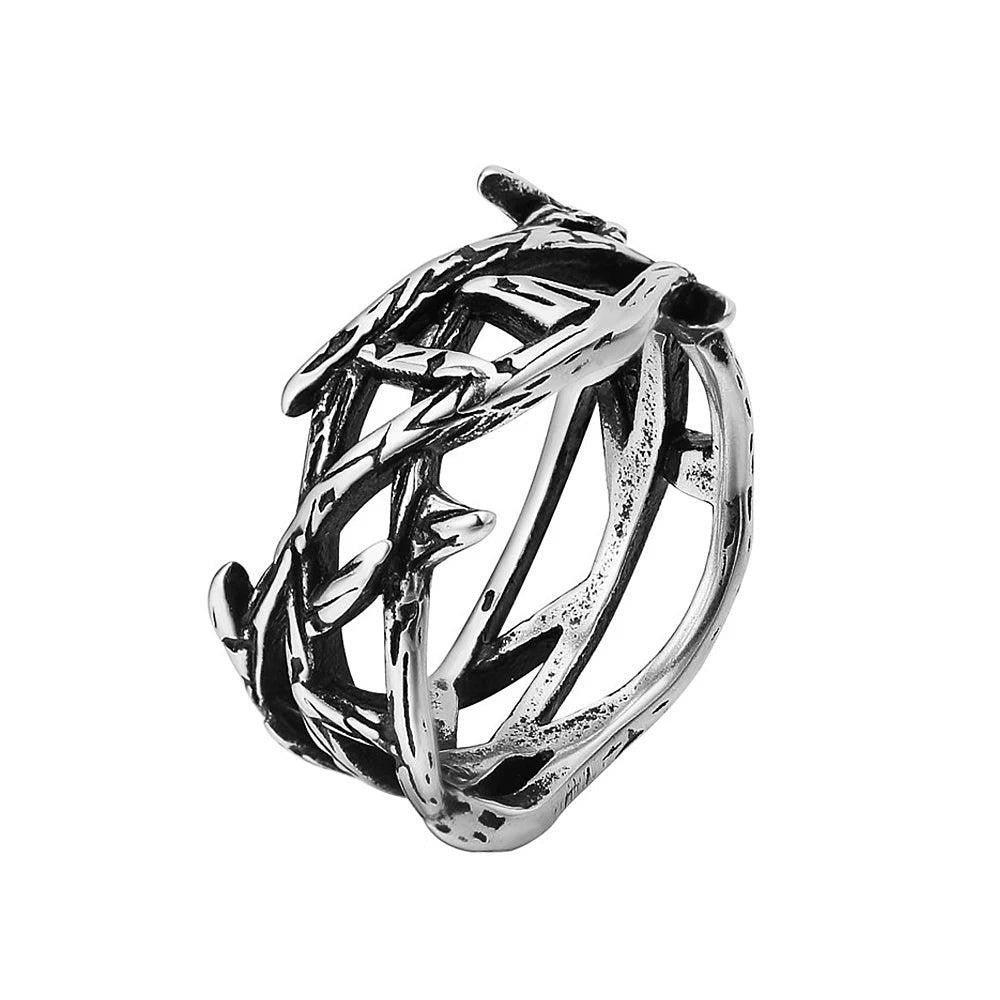 TOGA PULLACN Stainless Steel Egyptian Ankh Cross Finger Rings Punk Jewelry for M