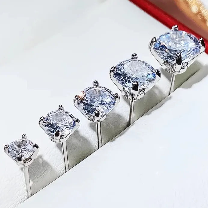 Classic Claw Geometric Cubic Zirconia Stud Earrings Gift