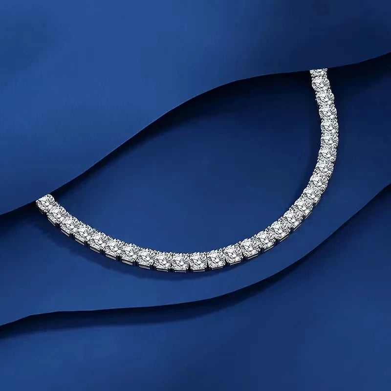 925 Silver Gold Plated VVS Moissanite Tennis Chain Bracelet Men Women 2-6.5mm
