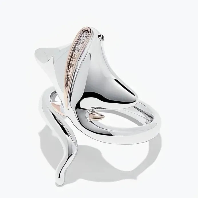 Adjustable Ocean Fish Ring with Geometric Design for Women – Gift Idea