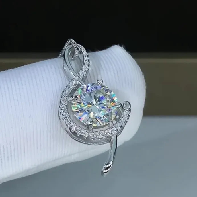 Elegant Bridal Geometric Pendant Necklace with Sparkling CZ Stone Jewelry