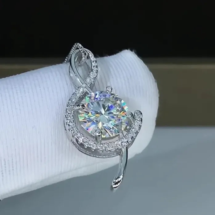 Elegant Bridal Geometric Pendant Necklace with CZ Stone for Women Wedding