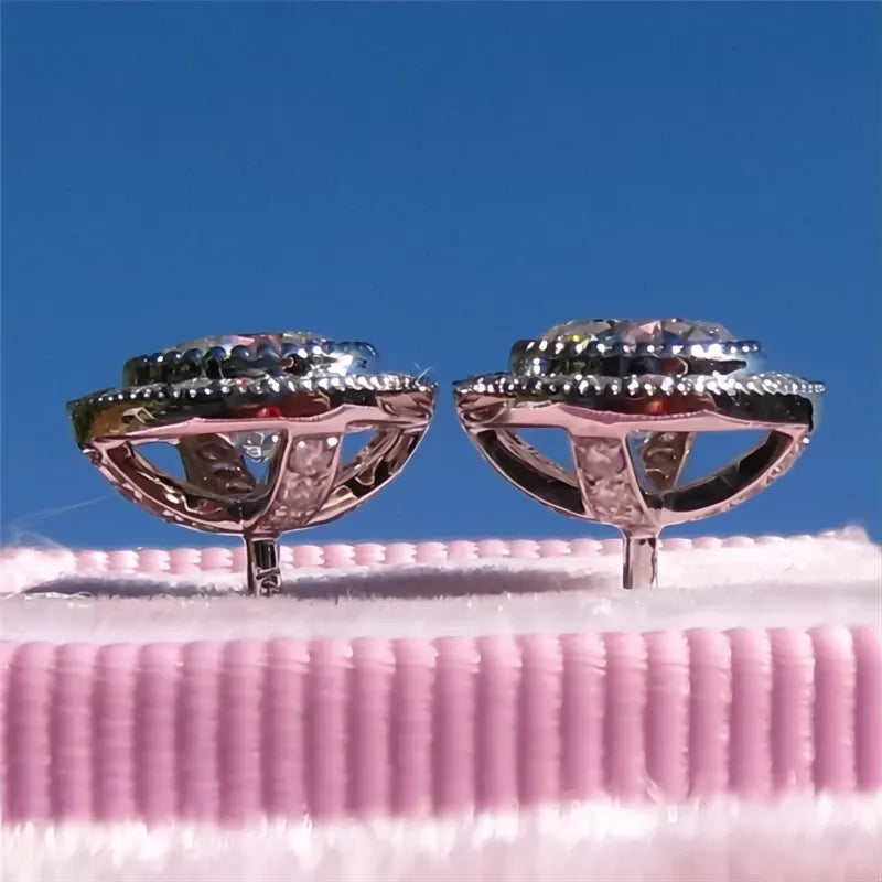 Delicate Small Round Cubic Zirconia Stud Earrings for Women Teens Fashion Jewelry