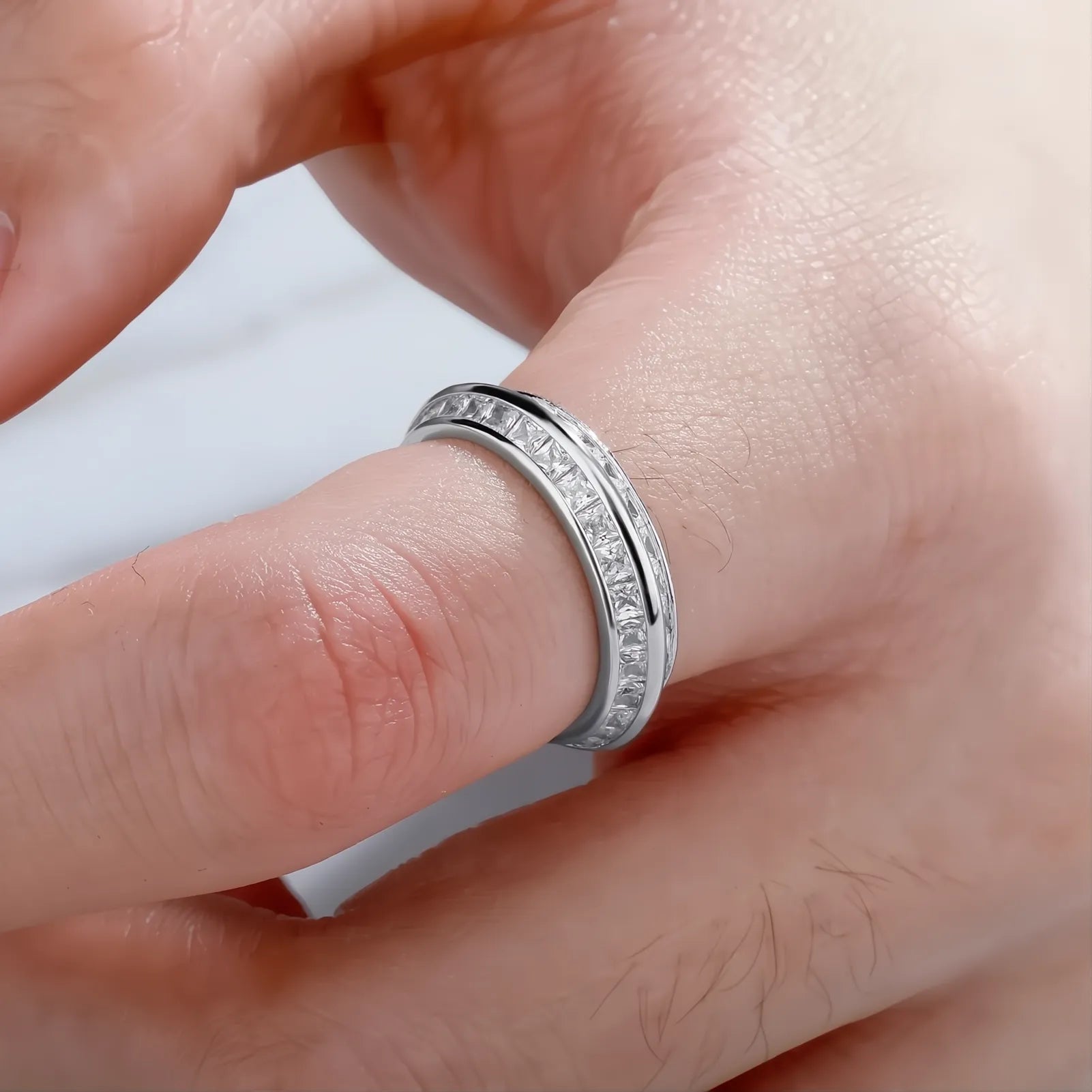 Gold Iced Out Baguette CZ Ring | Hip Hop Punk Bling Ring Unisex Jewelry