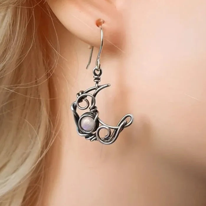 Bohemian Moon Star Dangle Earrings Women Asymmetrical Drop Jewelry Celestial