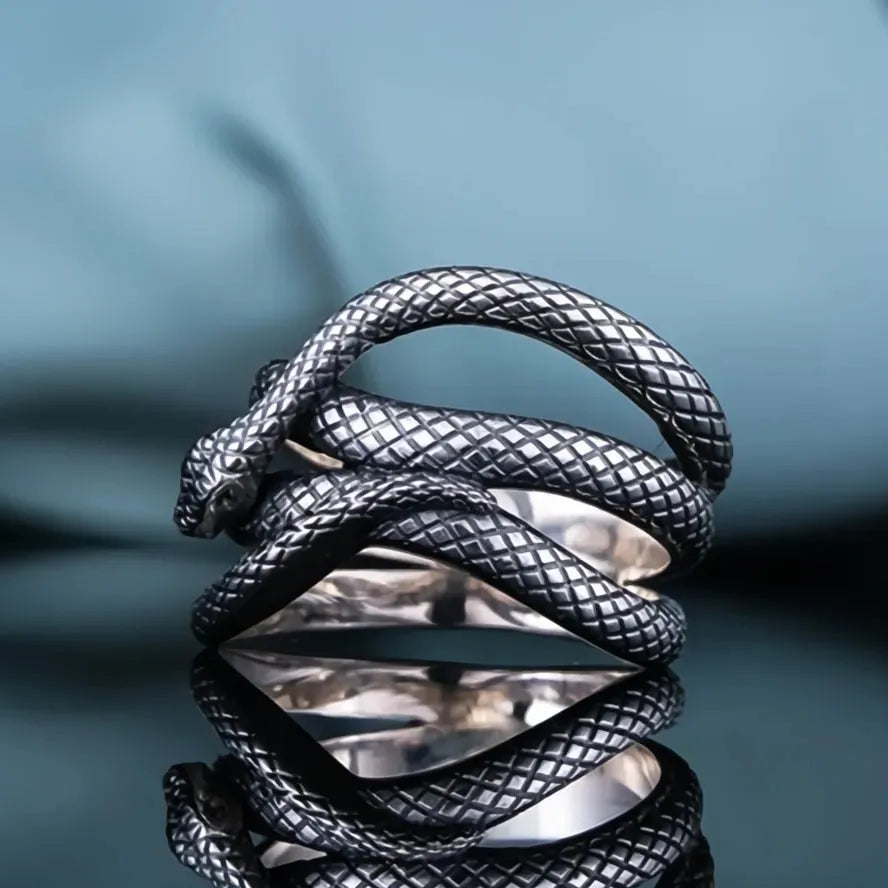 Women’s Punk Snake Ring Zinc Alloy Vintage Antique Color Geometric Animal Jewelry