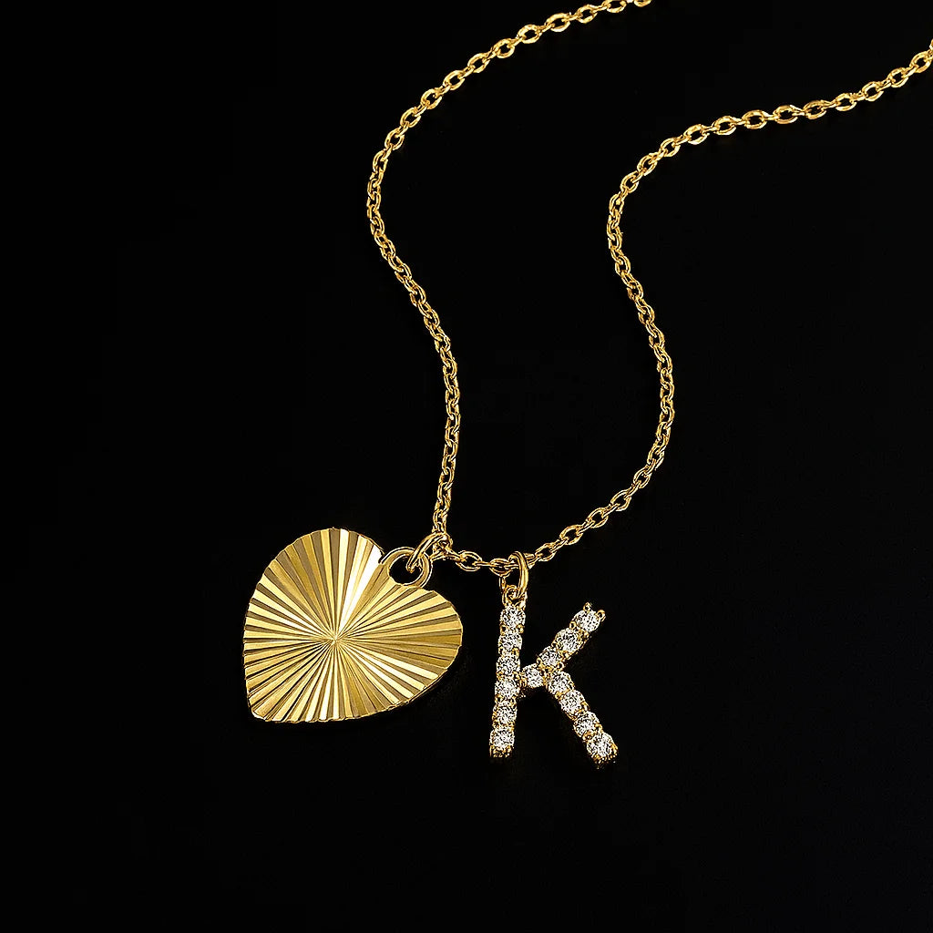 Heart Shaped Moissanite Pendant Necklace 18K Gold Plated 925 Silver Gift Jewelry
