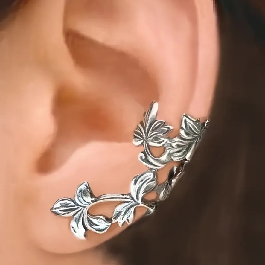 Vine Shape Copper Ear Clip for Women Vintage Stylish Daily Wear Earrings Gift