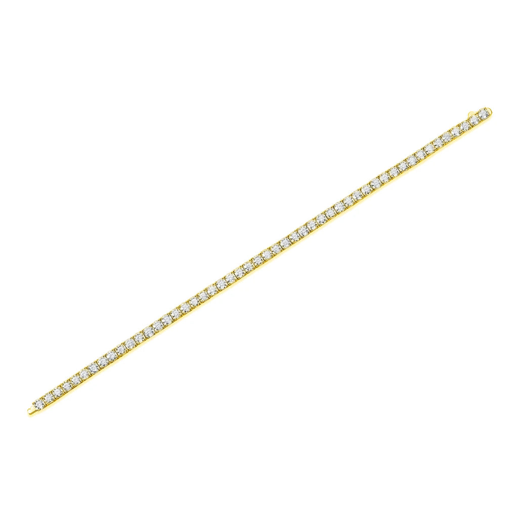 3/4/5mm Moissanite Tennis Bracelet S925 Silver D VVS1 18K Gold Plated Jewelry Men Women