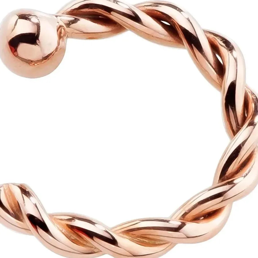 Twist U Shape Brass Fake Nose Ring for Women Faux Piercing Jewelry
