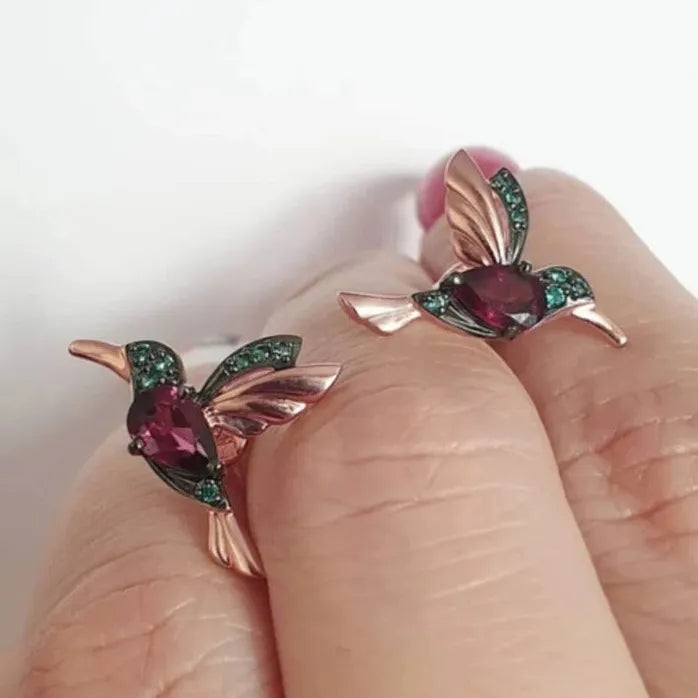 Fashion Little Bird Drop Tassel Earrings for Women Copper Alloy Gift