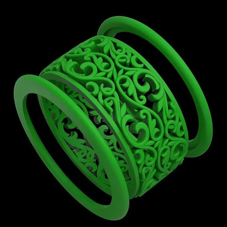 Vintage Geometric Pattern Zinc Alloy Women Band Ring Punk Metallic Finger Accessory