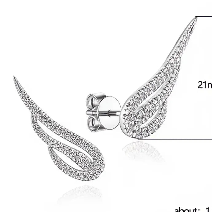 Geometric Cubic Zirconia Stud Earrings for Women Stylish Copper Jewelry