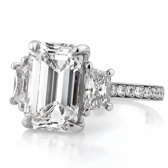 Geometric Cubic Zirconia Brass Engagement Wedding Ring for Women